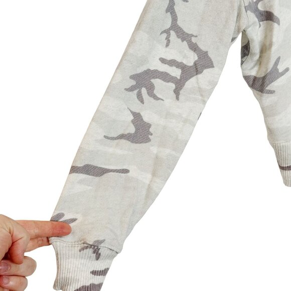 Rails Ramona Stone Camo Grey White Pullover Soft Sweatshirt Size Medium Womens - Picture 13 of 13
